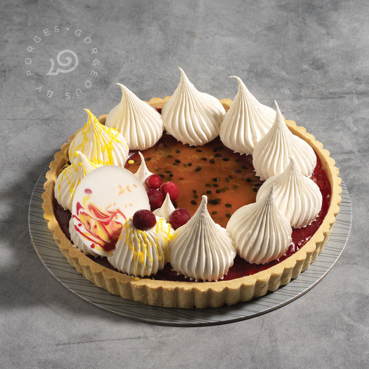 ROUND PASSION FRUIT TART