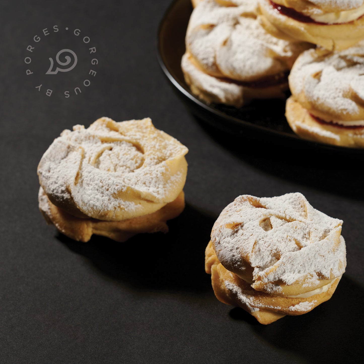 ROSETTE JAM SANDWICH COOKIES